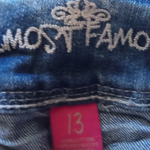 New Almost Famous super faded light wash skinny jeans pants size 13 - Picture 7 of 7